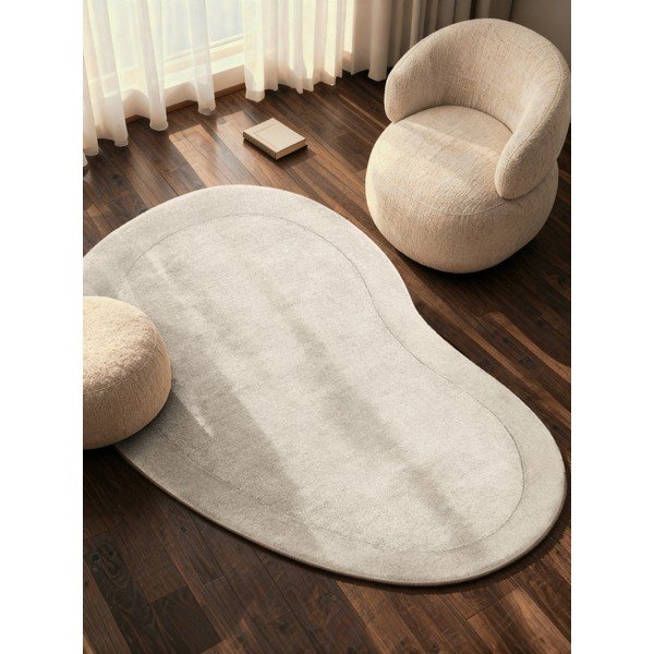 Kremowy dywan z mieszanki wełny tkany ręcznie 125x200 cm Kari Organic – Villeroy&Boch-image-1