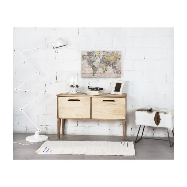 Tabliczka ścienna z drewna sosnowego Really Nice Things Mapamundi, 40x60 cm-image-1