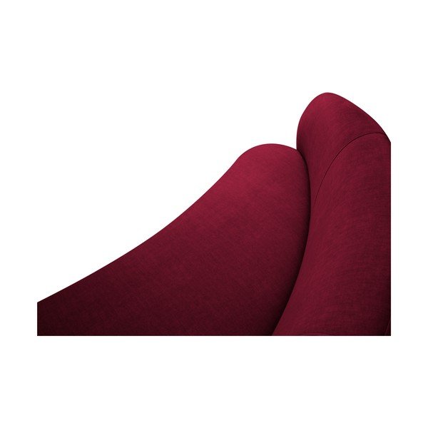 Bordowa aksamitna asymetryczna sofa Mazzini Sofas Debbie, prawostronna-image-4