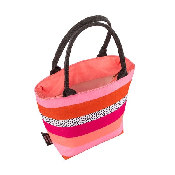 Różowo-pomarańczowa torba termiczna na lunch Navigate Stripe, 4 l-image-1