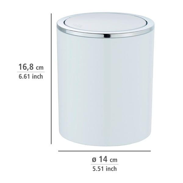 Biały kosz na śmieci Wenko Inca, 2 l-image-2