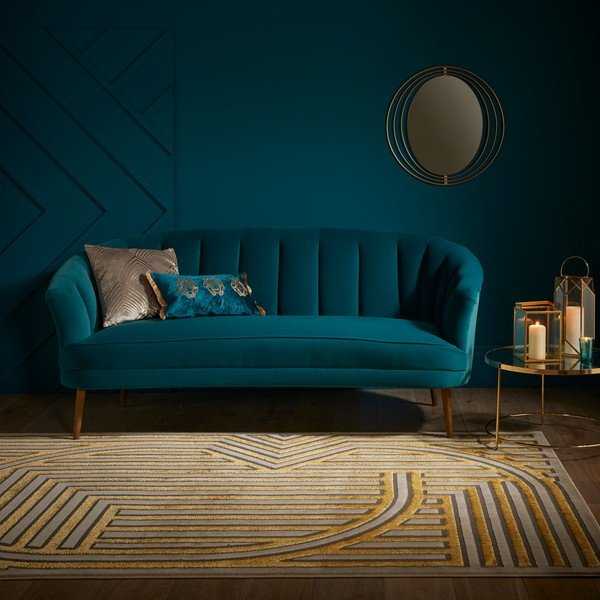 Dywan w kolorze złotym 170x116 cm Eris Gatsby – Flair Rugs-image-2