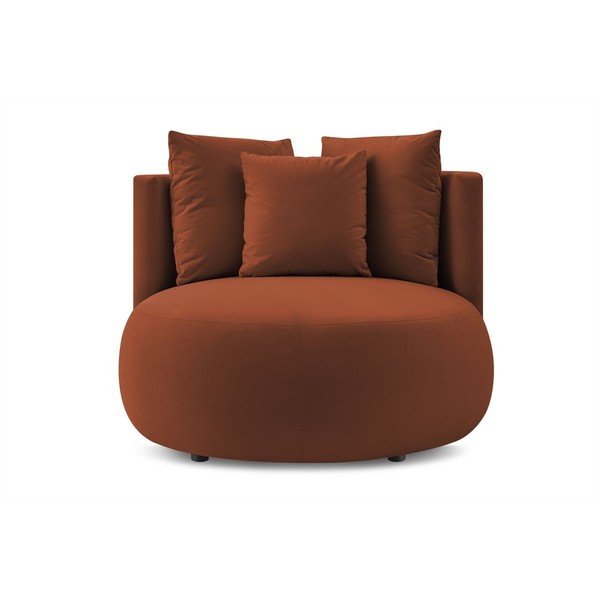 Pomarańczowy aksamitny fotel Cesar – Bobochic Paris-image-3