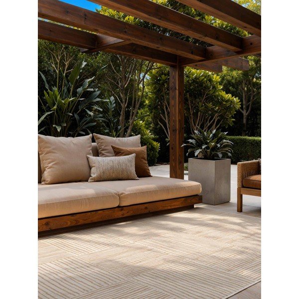 Kremowy/w naturalnym kolorze dywan odpowiedni na zewnątrz 120x170 cm Haringey Nightingale – Ted Baker-image-1