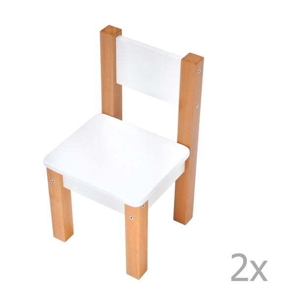 Białe krzesło dziecięce Mobi furniture Mario