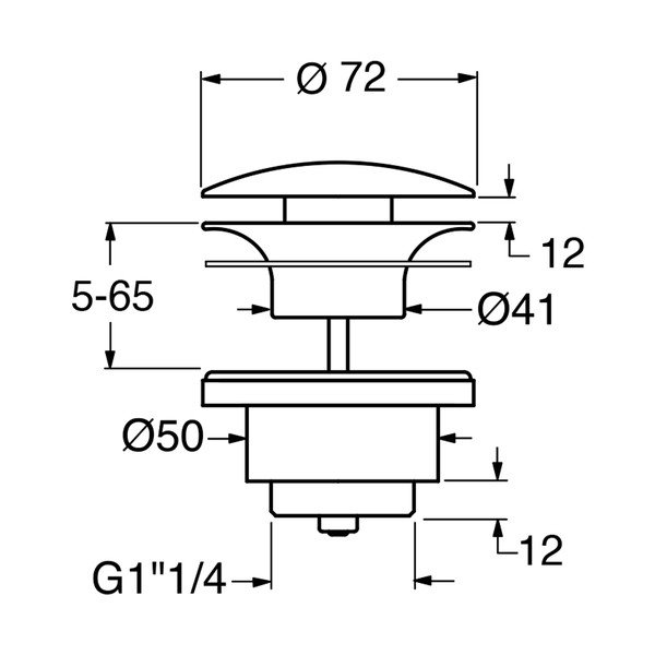 Korek do umywalki Gsi – Sapho-image-1