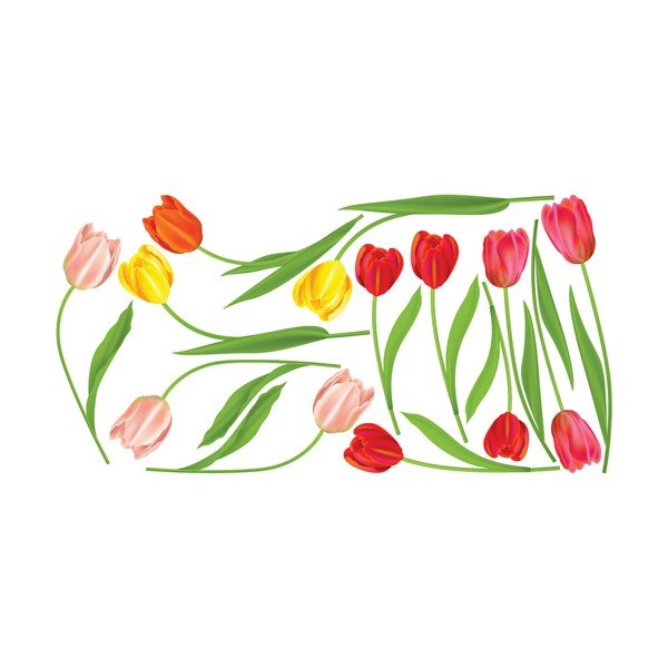 Komplet naklejek ściennych Ambiance Wild Tulips-image-2