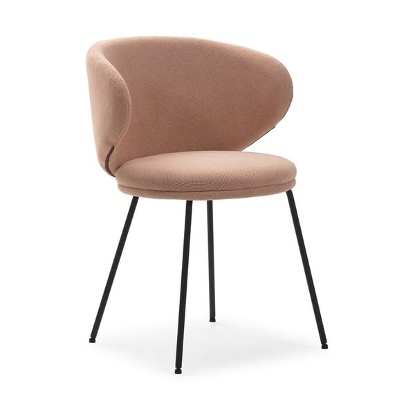 Jasnoróżowe tapicerowane fotele jadalniane zestaw 2 szt. Rush – Marckeric