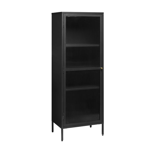 Czarna metalowa witryna 58x160 cm Bronco – Unique Furniture-image-2