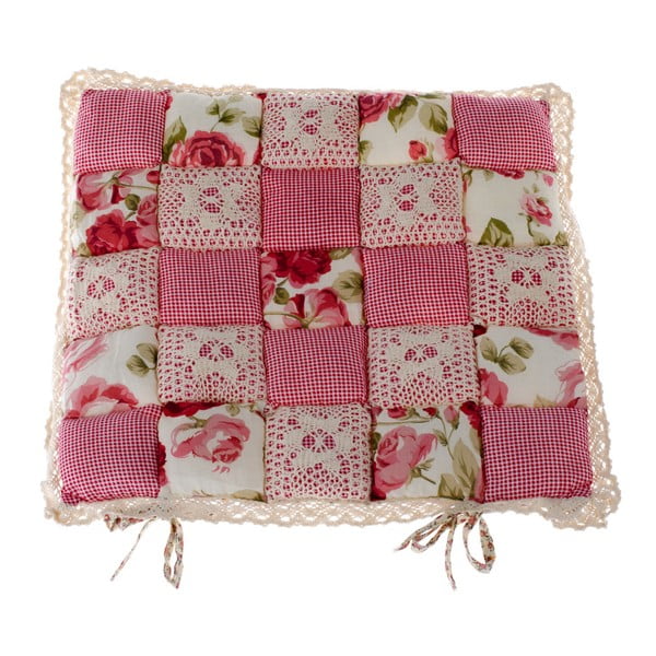 Poduszka na krzesło Dakls Patchwork Rojo, 40x40 cm