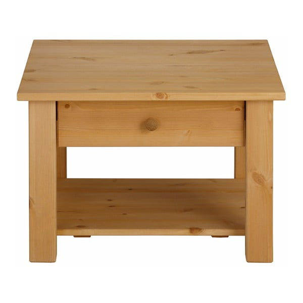 Brązowy stolik z litego drewna sosnowego Støraa Yvonne, 60x60 cm