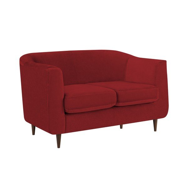 Czerwona aksamitna sofa Kooko Home Glam, 125 cm-image-4
