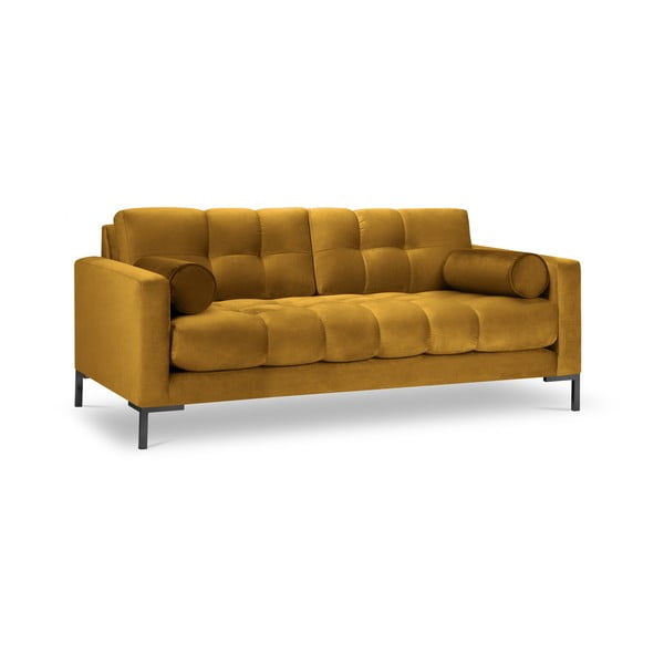Żółta aksamitna sofa Cosmopolitan Design Bali-image-2