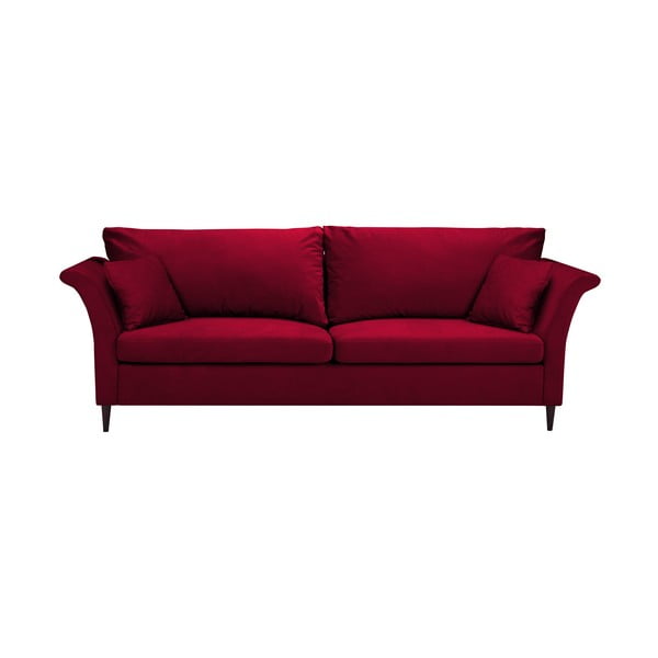 Czerwona rozkładana sofa ze schowkiem Mazzini Sofas Pivoine