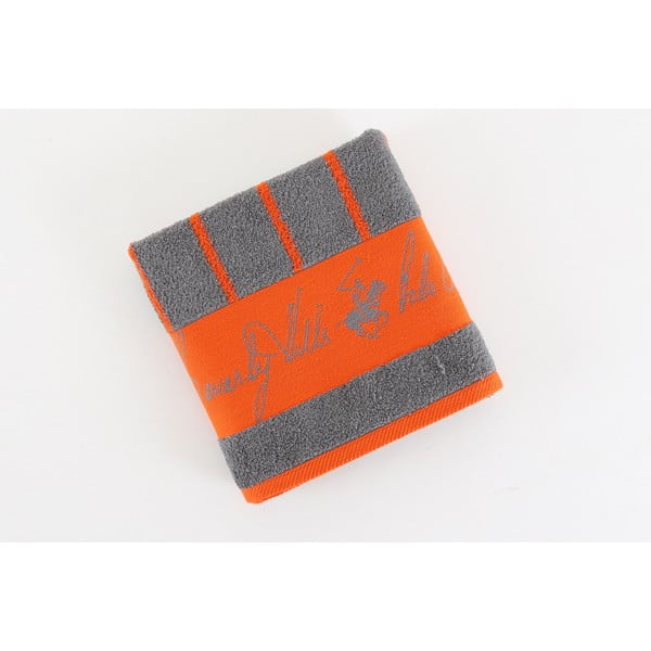 Ręcznik bawełniany BHPC 50x100 cm, pomarańczowo-szary