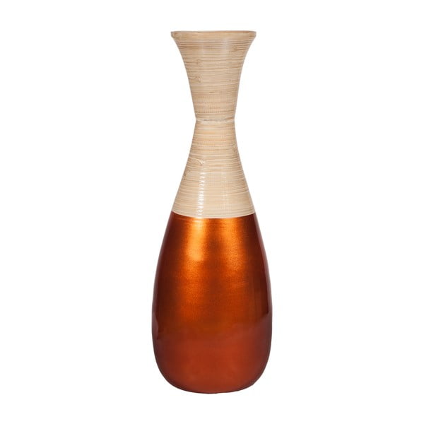 Bambusowy wazon w miedzianym kolorze Simone, ø 19 cm