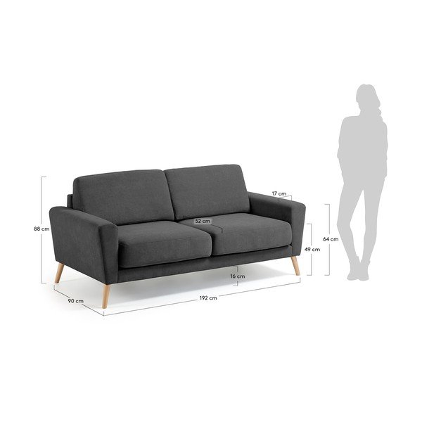 Ciemnoszara sofa Kave Home Guy-image-3