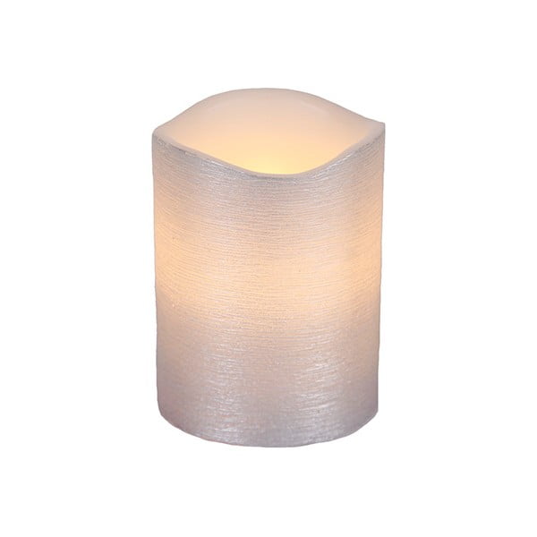Srebrna świeczka LED Gina, wys. 10 cm