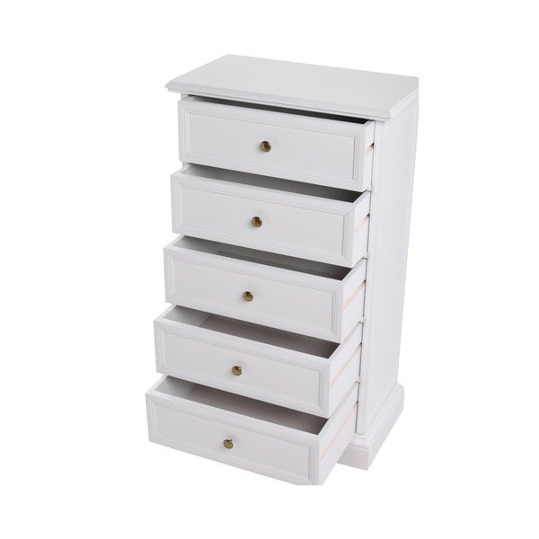 Biała komoda z 5 szufladami Folke Torino, dł. 50 cm-image-2