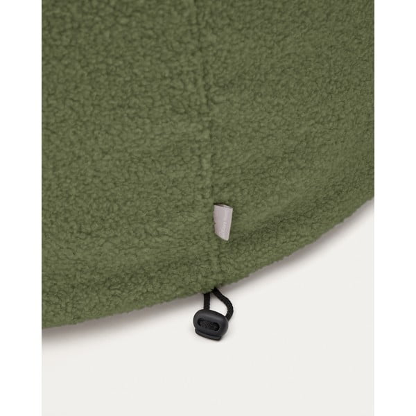 Zielony puf z materiału bouclé Kaeli – Kave Home-image-4