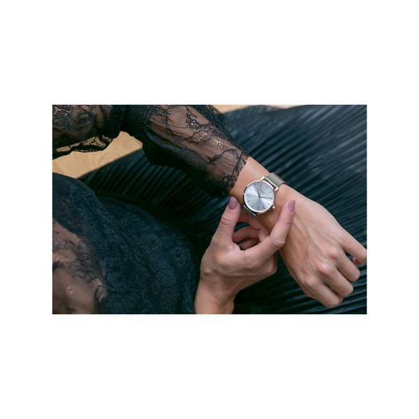 Zegarek z paskiem ze stali nierdzewnej Annie Rosewood Elisabeth Silver-image-3