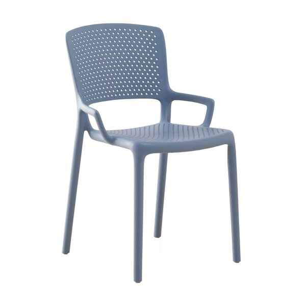 Niebieskie plastikowe krzesła zestaw 4 szt. Gaia – Geese
