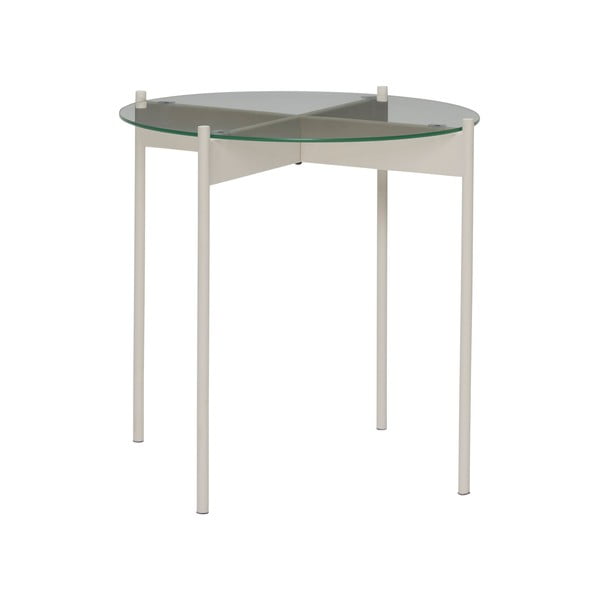 Okrągły stolik ze szklanym blatem ø 45 cm Beam – Hübsch