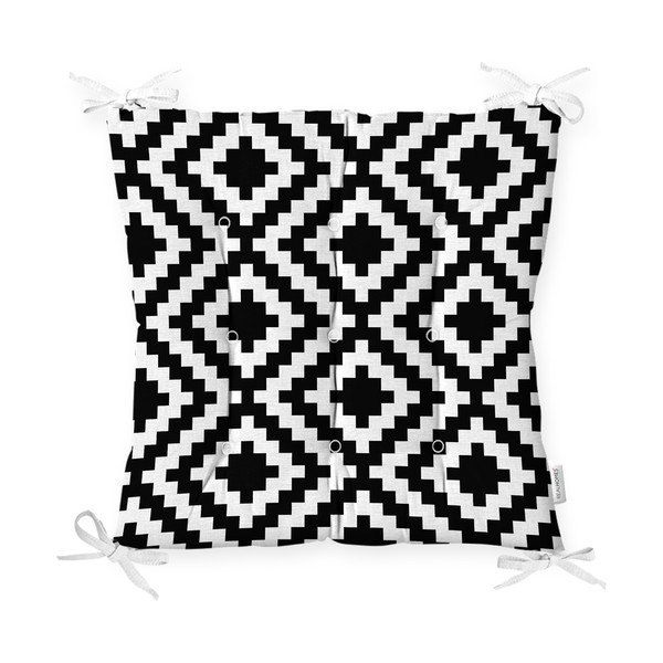 Poduszka na krzesło Minimalist Cushion Covers BW Geometric, 40x40 cm