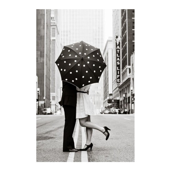 Obraz Black&White Rainy Love, 45x70 cm