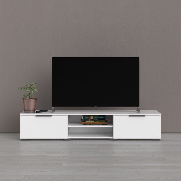 Biała szafka pod TV Tvilum Match, 173 x 33 cm-image-1