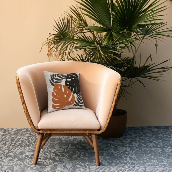 Lniana poduszka dekoracyjna 43x43 cm – Mioli Decor-image-1