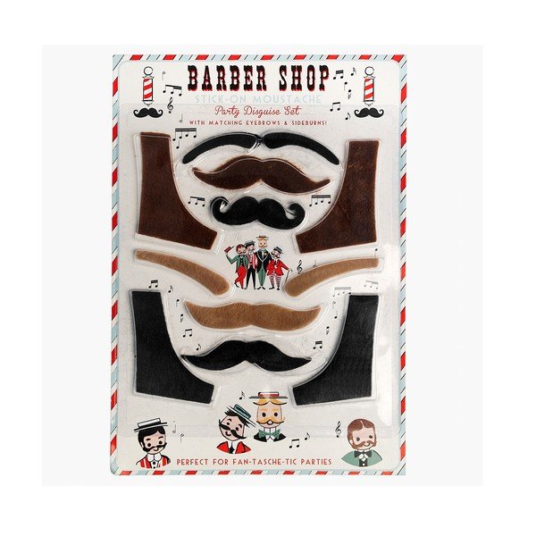 Zestaw dekoracyjnych wąsów i baczków Rex London Moustache-image-1