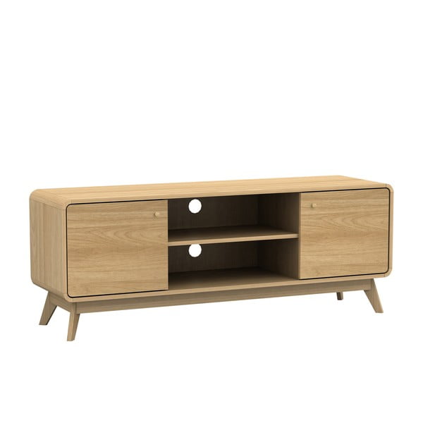 Szafka pod TV w dekorze dębu w naturalnym kolorze 140x53 cm Cassie – Støraa-image-2