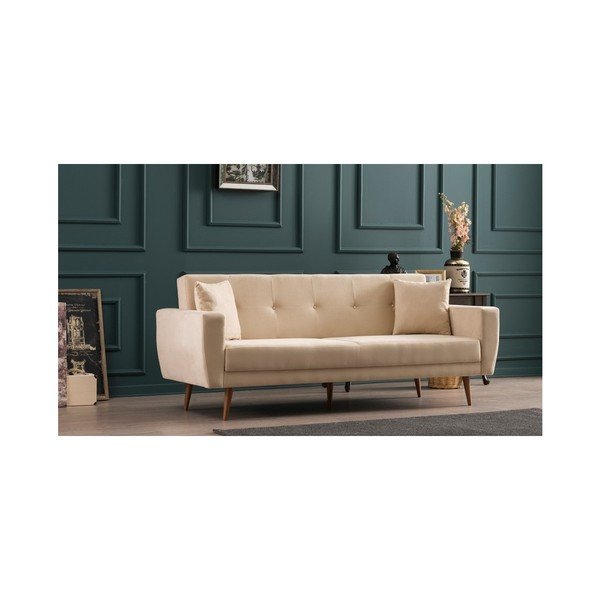 Kremowa sofa rozkładana Vivalde-image-2