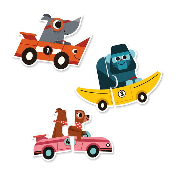 Dziecięce puzzle Djeco Duo Wyścigi-image-1