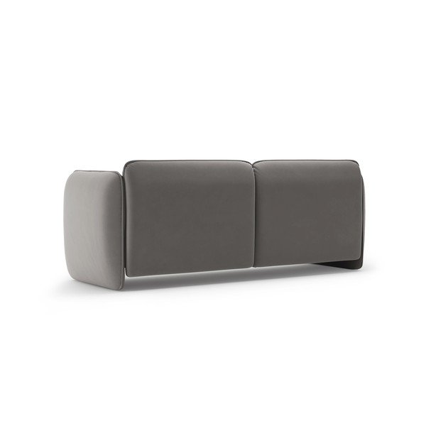 Ciemnoszara aksamitna sofa 204 cm Georgia – Micadoni -image-3
