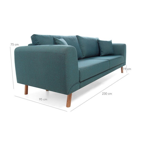 Turkusowa sofa rozkładana Balcab Home Dorothy-image-1