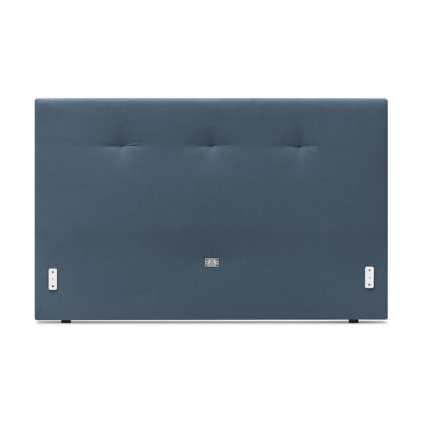 Niebieske tapicerowane łóżko dwuosobowe ze stelażem 160x200 cm Tory – Bobochic Paris-image-3