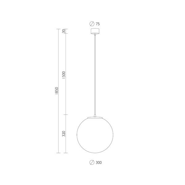 Biała lampa wisząca z czarnym kablem i detalem w srebrnej barwie Sotto Luce Tsuri, ⌀ 30 cm-image-1