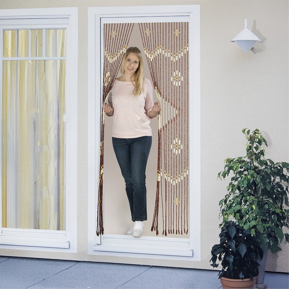 Bambusowa zasłona na drzwi w naturalnym kolorze 90x200 cm Rhombus – Maximex (zdjęcie 4)