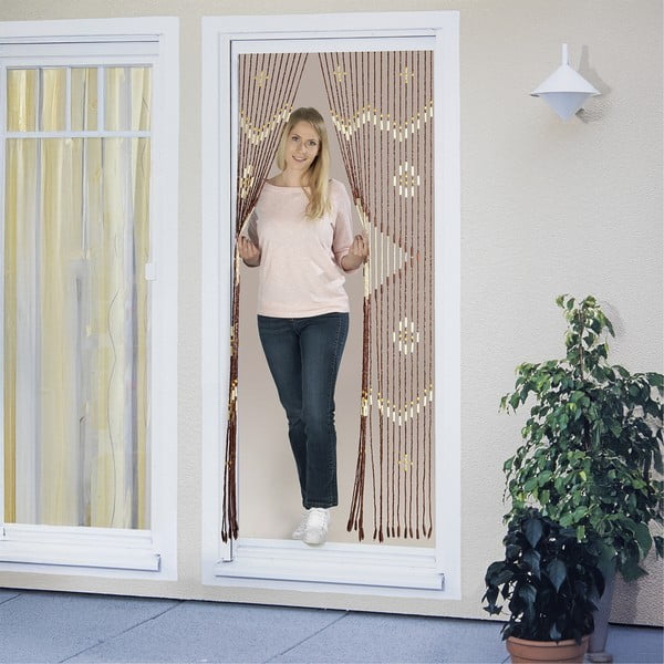 Bambusowa zasłona na drzwi w naturalnym kolorze 90x200 cm Rhombus – Maximex-image-3