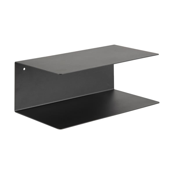 Czarna podwójna metalowa półka ścienna Actona Joliet, szer. 35 cm-image-2
