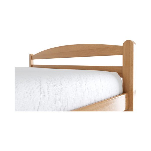 Łóżko dwuosobowe z litego drewna bukowego ze stelażem 180x200 cm w naturalnym kolorze Bellariva – B.E.S.-image-4