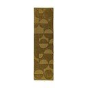 Ciemnozielony wełniany chodnik tkany ręcznie 60x230 cm Gigi – Flair Rugs