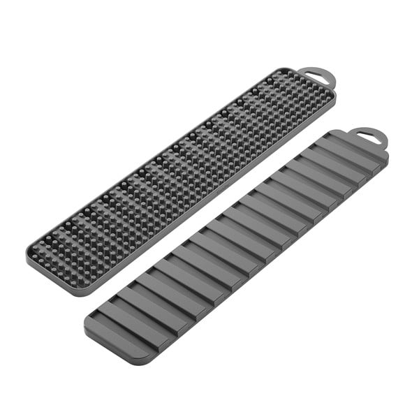 Szara plastikowa podkładka do naczyń 42x8 cm Gravity – Metaltex