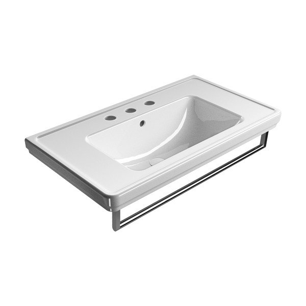 Biała ceramiczna umywalka 90x50 cm Classic – Sapho-image-2