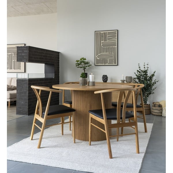 Okrągły stół w dekorze topoli ø 120 cm Boavista – House Nordic-image-1