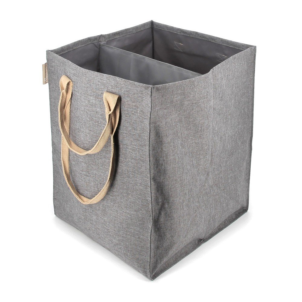 Szary tekstylny kosz na pranie 71 l Laundry Hub Tweed duplo – Rolser