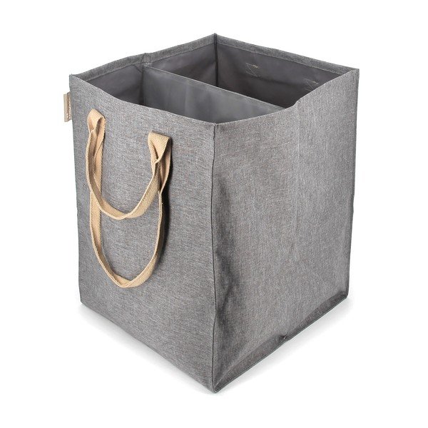 Szary tekstylny kosz na pranie 71 l Laundry Hub Tweed duplo – Rolser