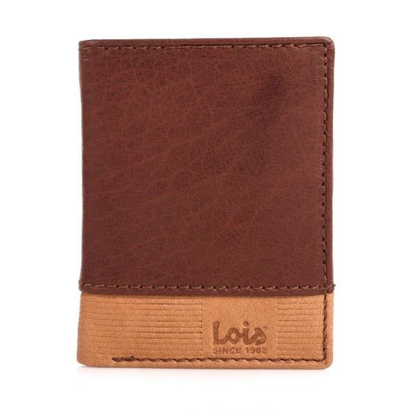 Skórzany portfel Lois Brownie, 8,5x10,5 cm